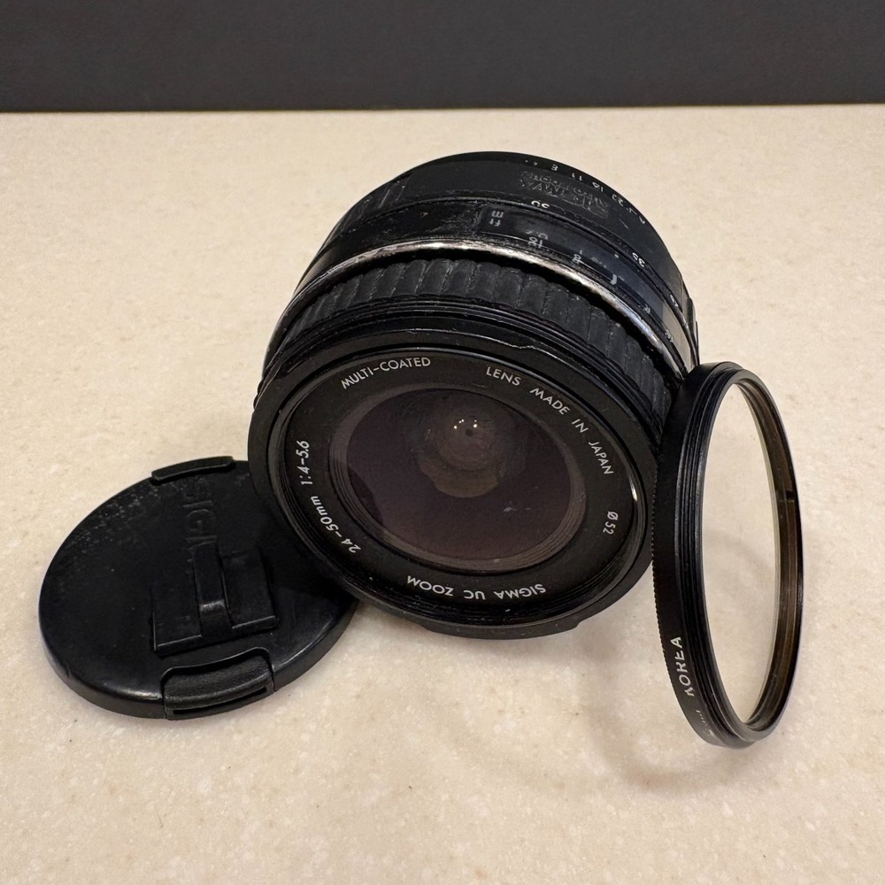 Vintage 90's Sigma‎ UC Zoom 24–50mm f/4–5.6 Compact Zoom Lens 52mm Japan